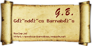 Göndöcs Barnabás névjegykártya